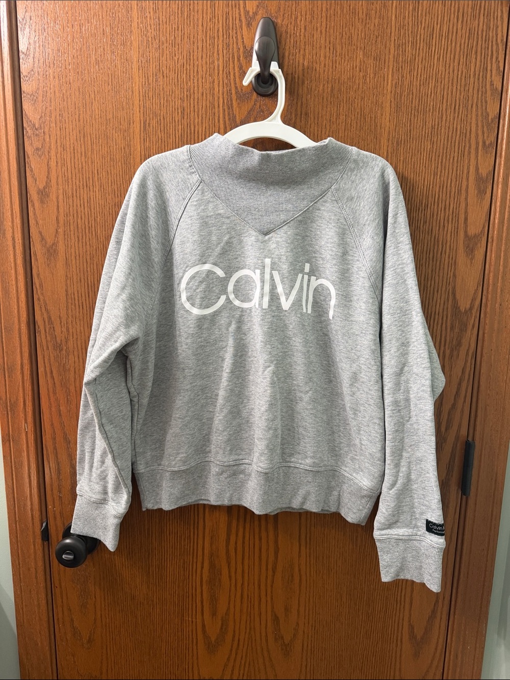 Calvin Klein Light Gray Cowl Neck Pullover Sweater